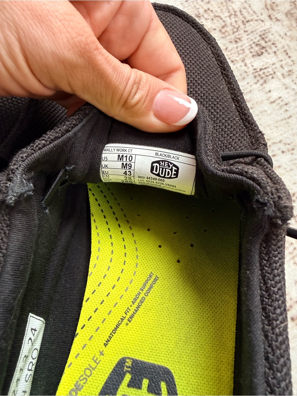 Hey Dude Wally Work Comp Toe Slip-On Men's Shoes - Picture 6 of 6